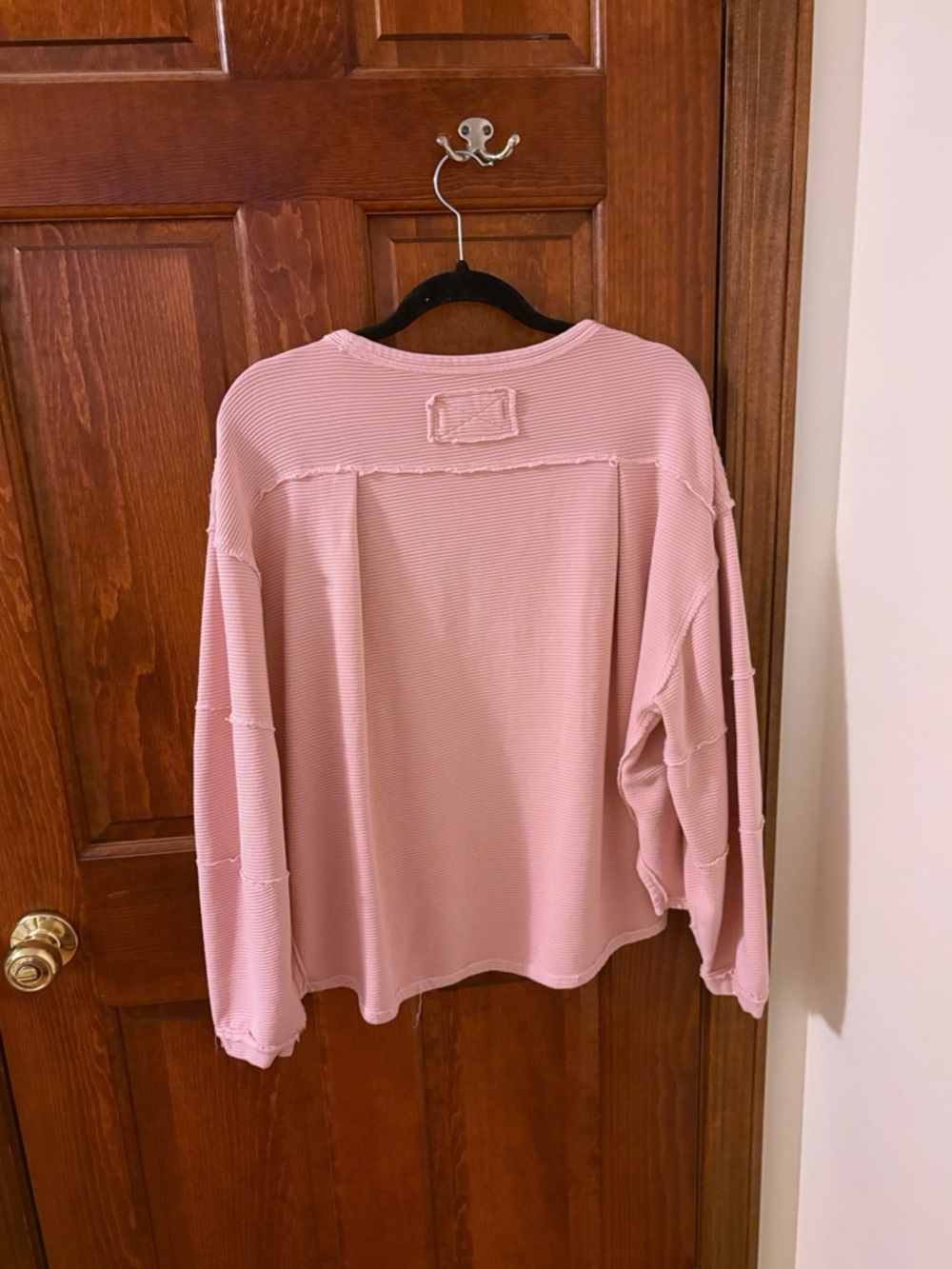 FREE PEOPLE We the Free Total Eclipse Tee Blossom Pink Top Shirt Knit NWOT Sz S - Picture 6 of 6